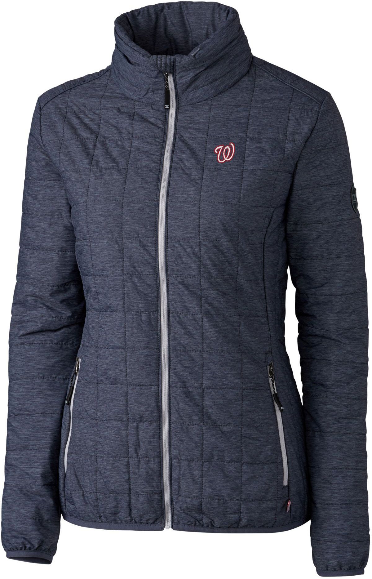 Cutter &amp; Buck Women's Washington Nationals Black PrimaLoft® Eco Insulated Full Zip Puffer Jacket