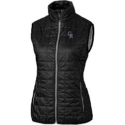 Cutter & Buck Women's  Colorado Rockies Black Eco Insulated Full Zip Vest