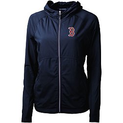 Cutter & Buck Women's Boston Red Sox Blue Eco Knit Hybrid Full Zip Jacket