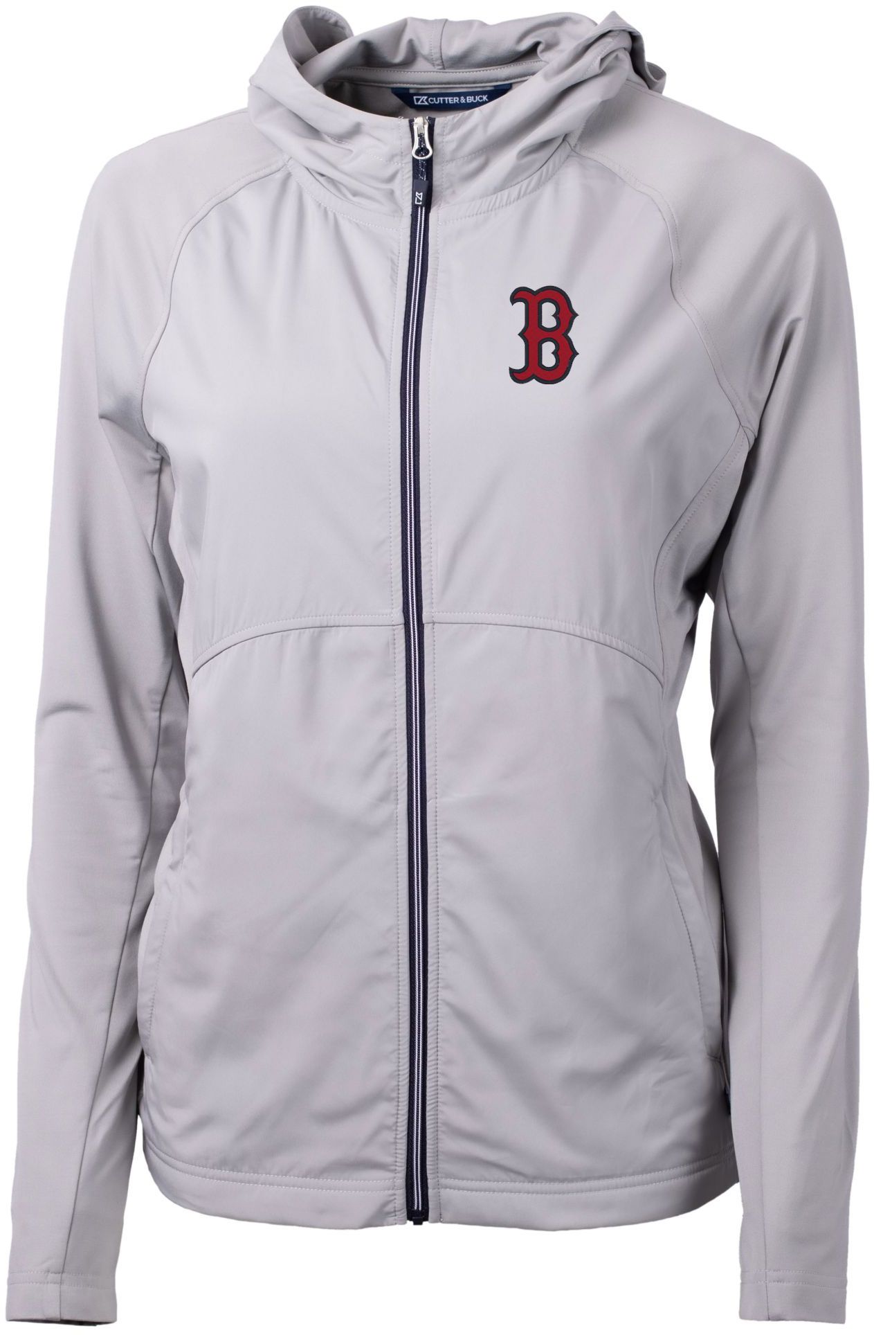 Cutter &amp; Buck Women's Boston Red Sox Polished Eco Knit Hybrid Full Zip Jacket