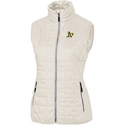 Cutter & Buck Women's  Oakland Athletics Brown Eco Insulated Full Zip Vest