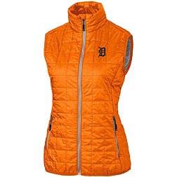 Cutter & Buck Women's  Detroit Tigers Orange Eco Insulated Full Zip Vest