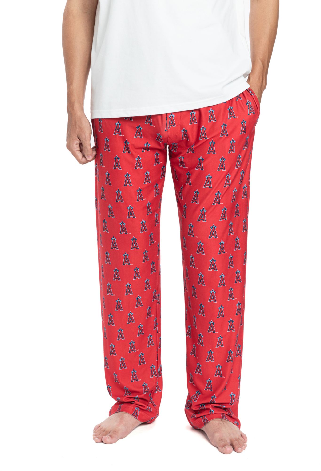 Concepts Sport Men's Los Angeles Angels Red All Over Print Pants