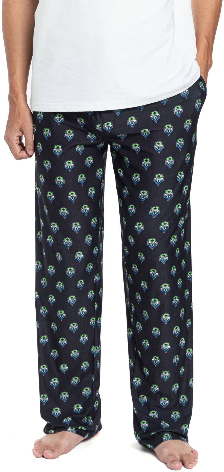 Concepts Sport Men's Seattle Sounders Gauge Black Knit Pajama Pants