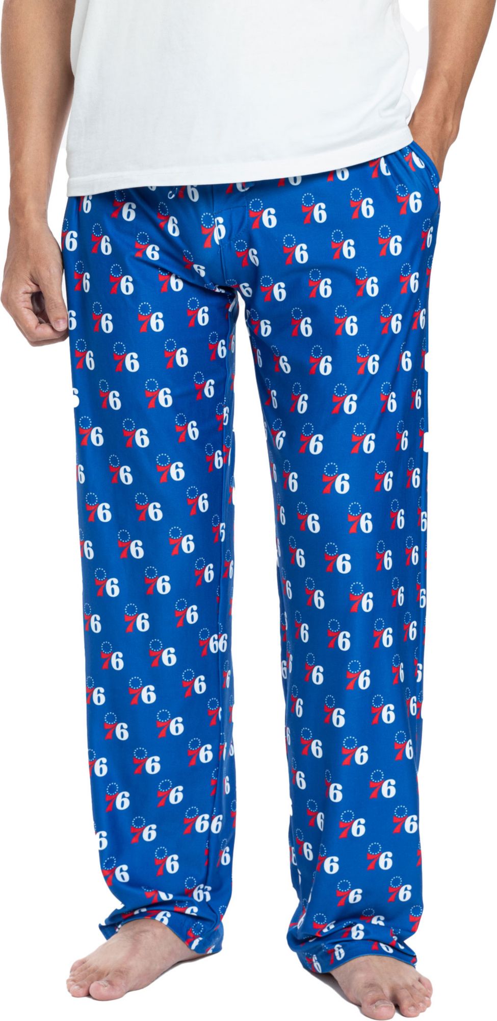 Concepts Sports Philadelphia 76ers Royal All Over Print Knit Pants