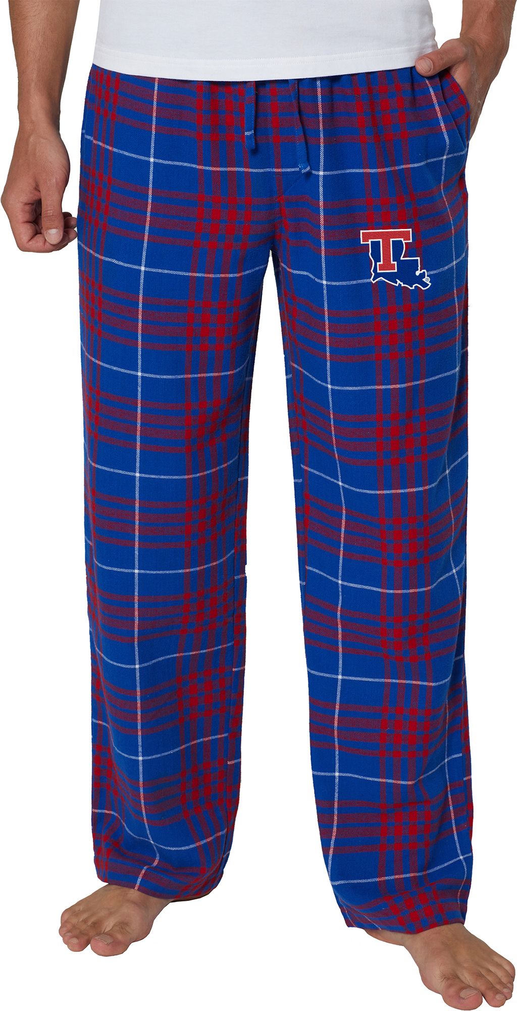 Concepts Sport Men's Louisiana Tech Bulldogs Blue Concord Flannel Pants