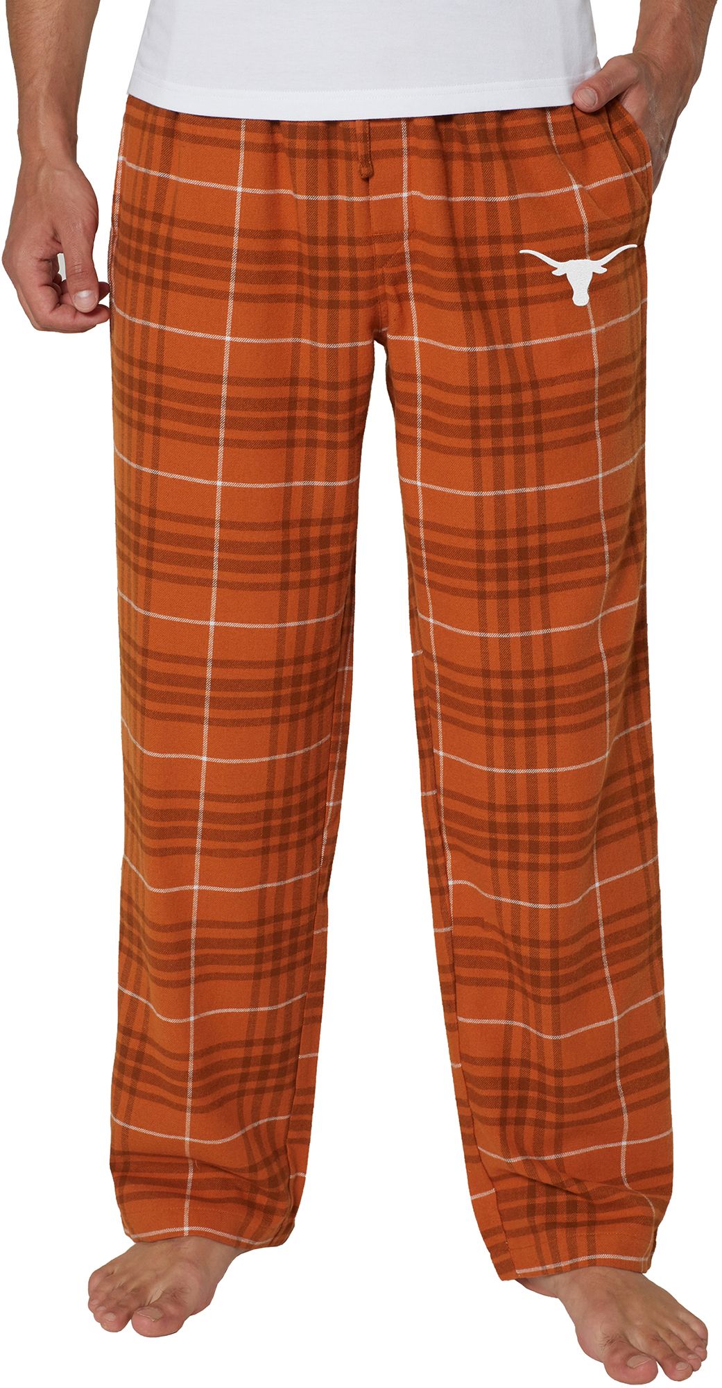 Concepts Sport Men's Texas Longhorns Burnt Orange Concord Flannel Pants