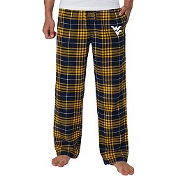 College Concepts Men's West Virginia Mountaineers Gold Concord Flannel Pants