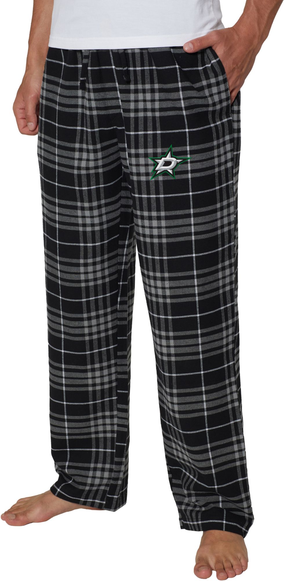Concepts Sport Men's Dallas Stars Flannel Black Pajama Pants