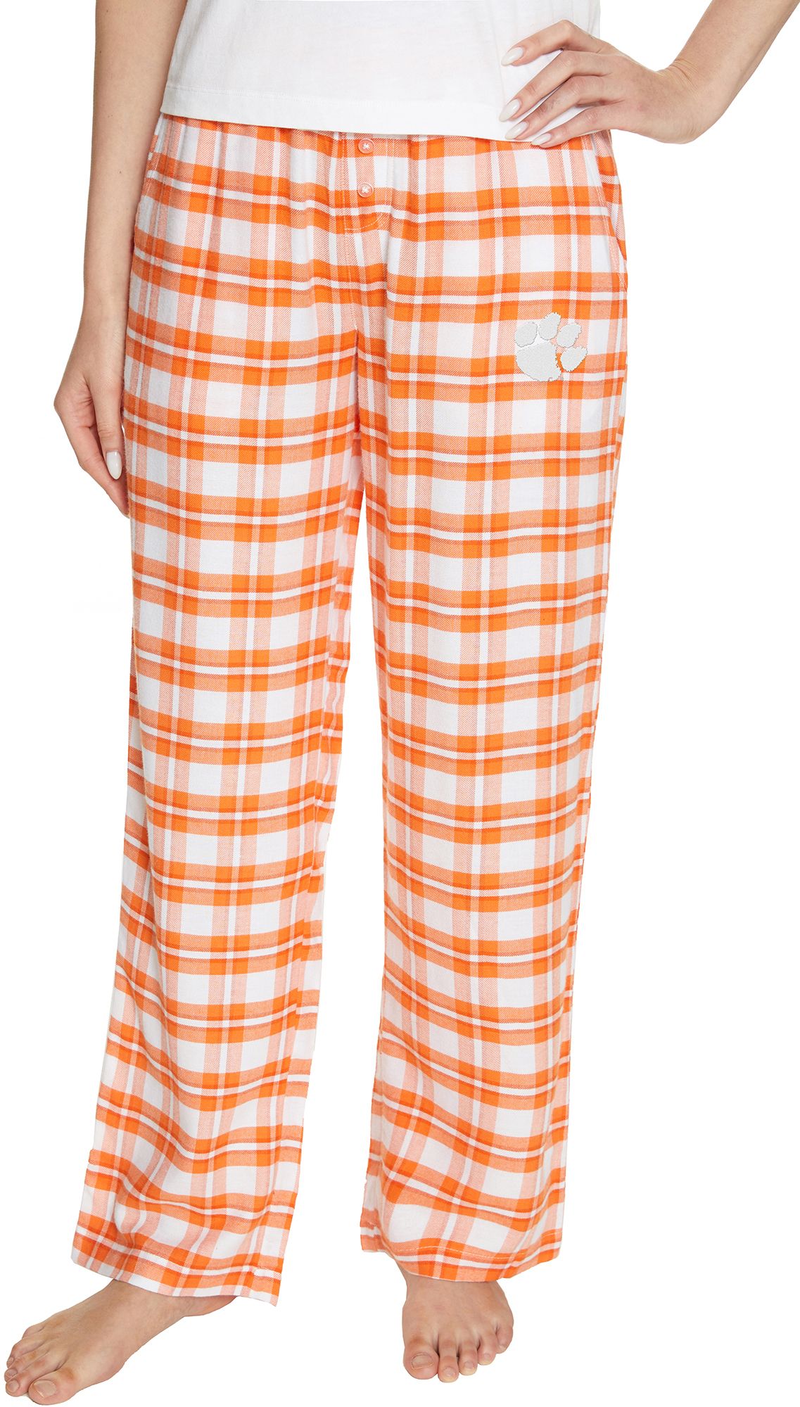 Concepts Sport Women's Clemson Tigers Orange/Regalia Sienna Flannel Pants