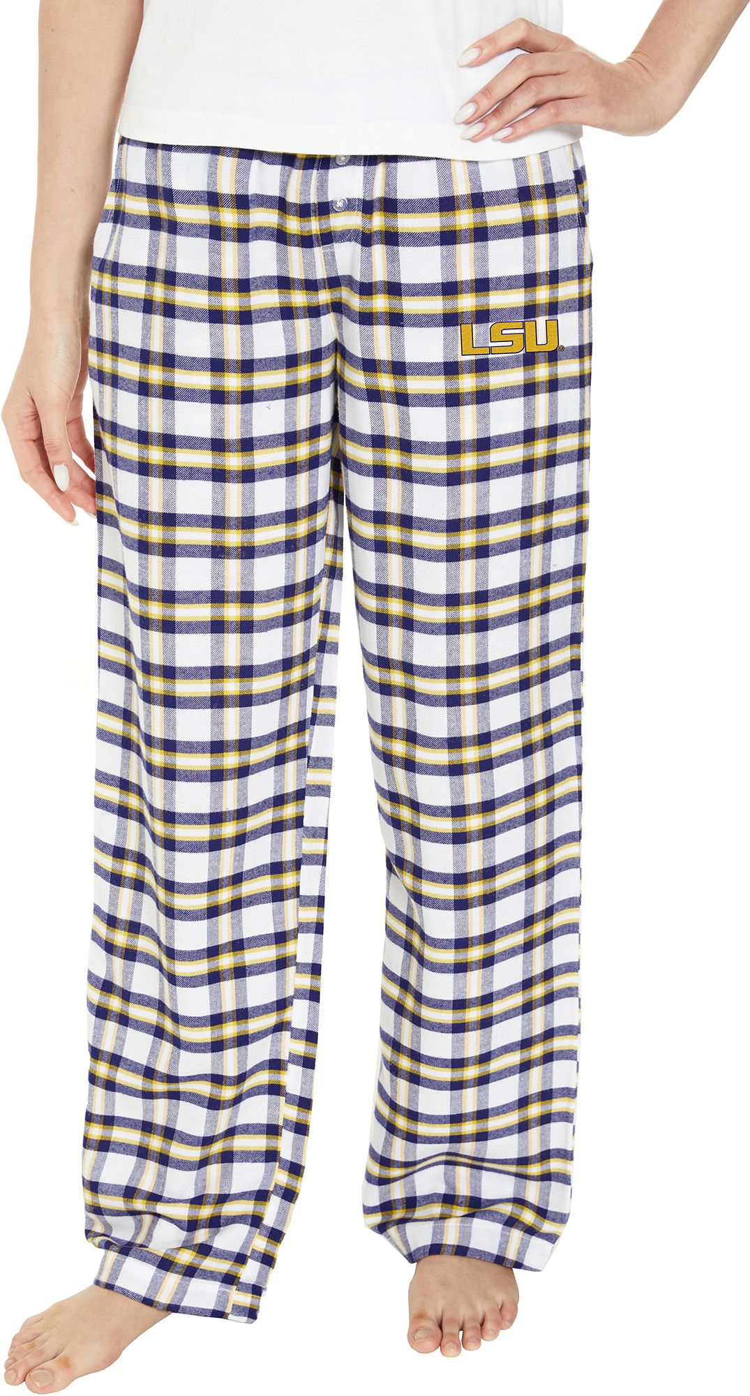 Concepts Sport Women's LSU Tigers Purple/Gold Sienna Flannel Pants