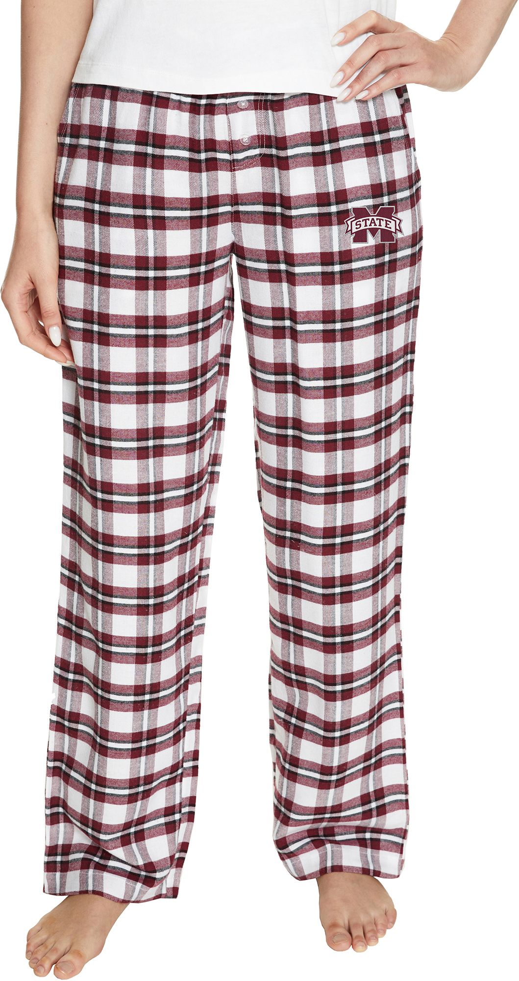 Concepts Sport Women's Mississippi State Bulldogs Maroon/White Sienna Flannel Pants