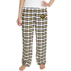 College Concepts Women's Iowa Hawkeyes Black/Gold Sienna Flannel Pants
