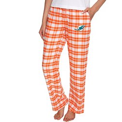 Concepts Sport Women's Miami Dolphins Orange Sienna Flannel Pants