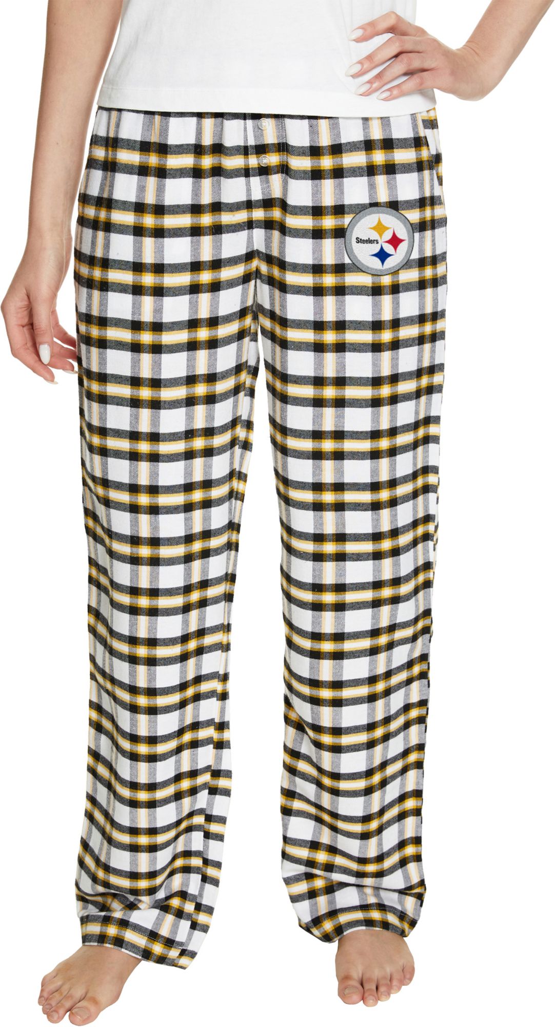 Concepts Sport Women's Pittsburgh Steelers Black Sienna Flannel Pants