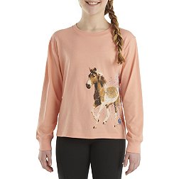 Carhartt Girls' Long Sleeve Running Horse Graphic T-Shirt