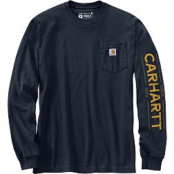 Carhartt Men's Loose Fit Heavyweight Long Sleeve Pocket Dog Graphic T-Shirt