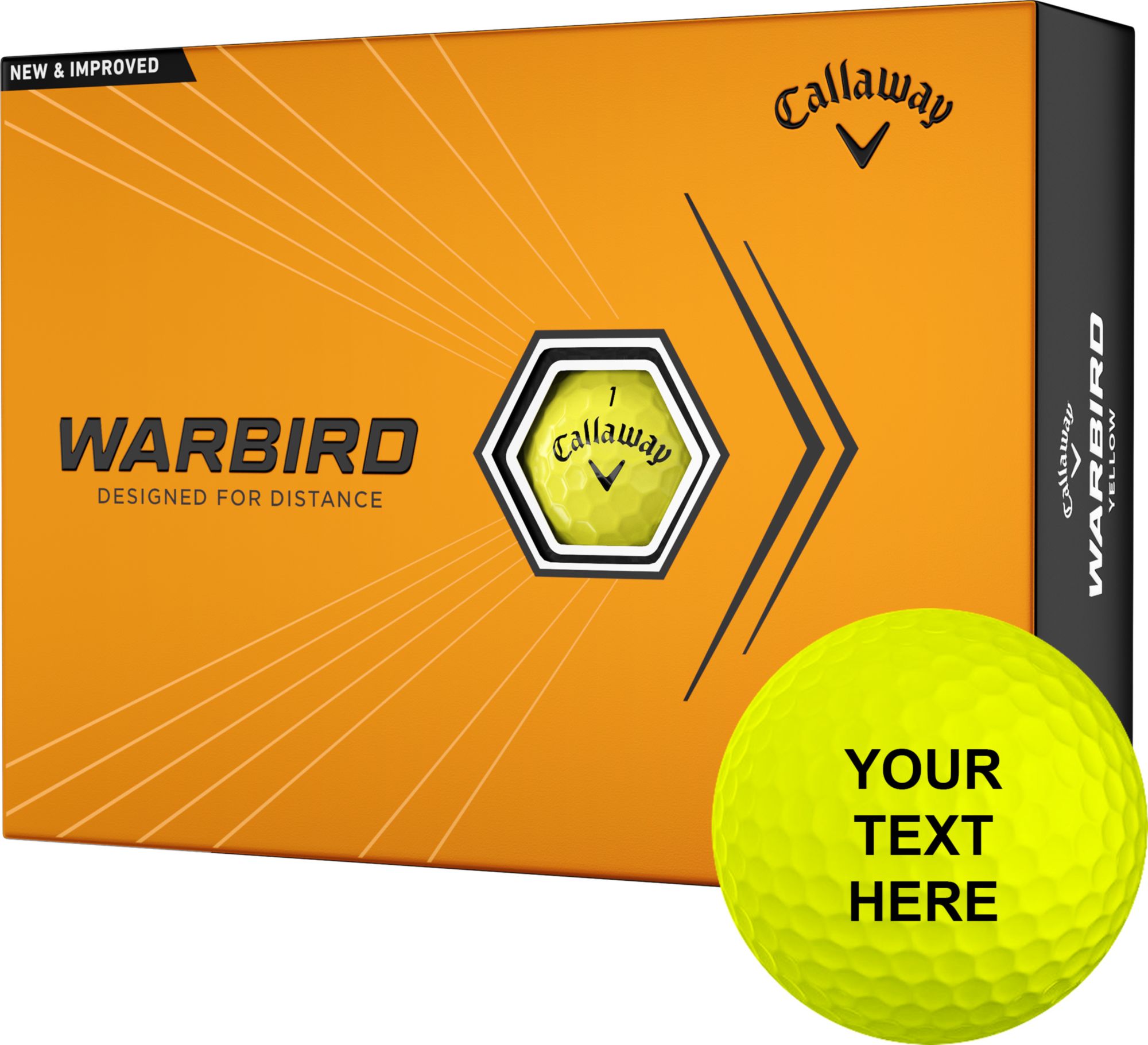 Callaway 2023 Warbird Yellow Personalized Golf Balls - Yellow