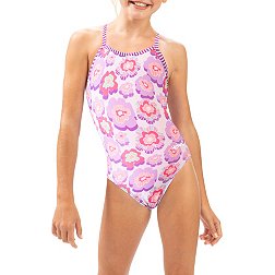 Dolfin Girls' Uglies Posies Print One-Piece Swimsuit