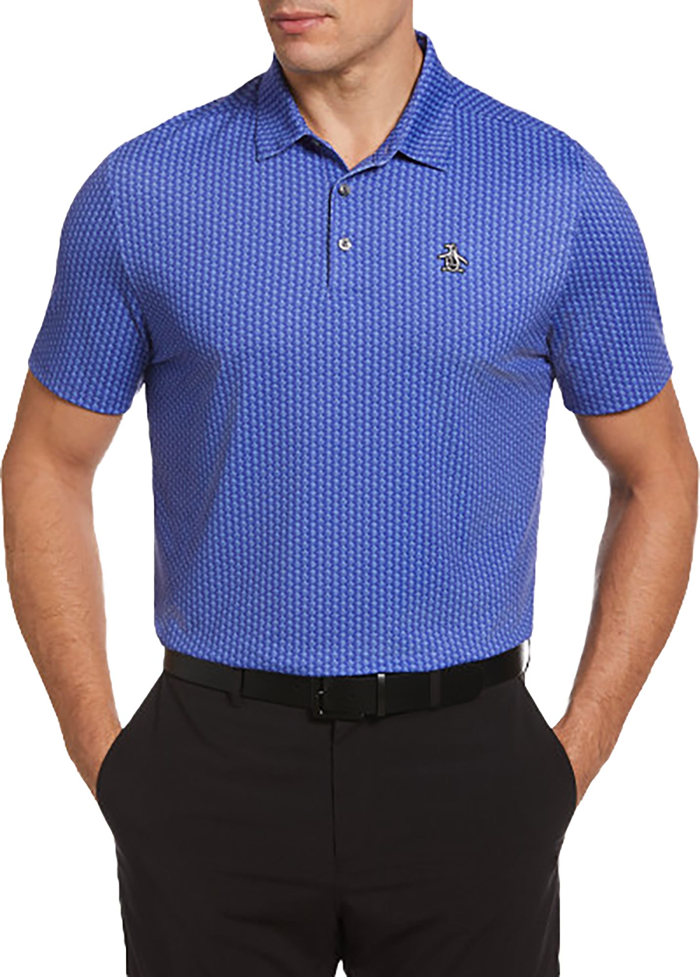 Original Penguin Men's Allover Pete Print Short Sleeve Golf Polo Shirt