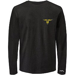 XFL Men's San Antonio Brahmas Lockup Logo Charcoal Long Sleeve T-Shirt