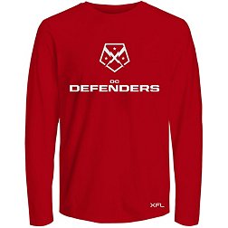 XFL Men's D.C. Defenders 2nd Flat Red Long Sleeve T-Shirt