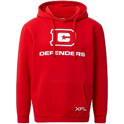 XFL Men's D.C. Defenders Lockup Logo Red Hoodie