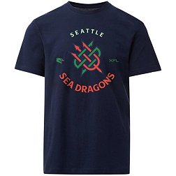XFL Men's Seattle Sea Dragons 2nd Circle Navy T-Shirt