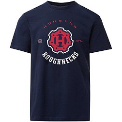 GraphicsFromImpact Houston Roughnecks Xfl Shirt -- merch Spring Football League Red and Navy Shirt