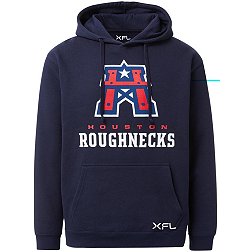 XFL Men's Houston Roughnecks Lockup Logo Navy Hoodie