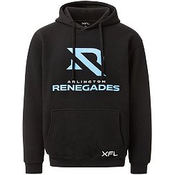 XFL Men's Arlington Renegades Lockup Logo Black Hoodie