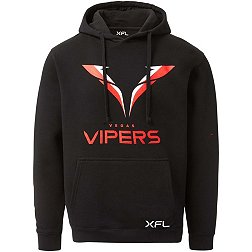 XFL Men's Vegas Vipers Lockup Logo Black Hoodie