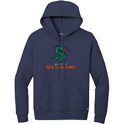 XFL Women's Seattle Sea Dragons Lockup Logo Navy Hoodie