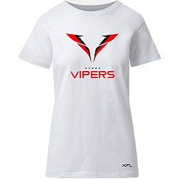 XFL Women's Vegas Vipers Lockup Logo White T-Shirt