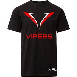 XFL Youth Vegas Vipers Lockup Logo Black T-Shirt