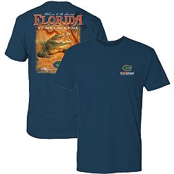 FloGrown Men's Florida Gators Blue Vintage Map T-Shirt