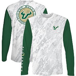 Men's Champion Green South Florida Bulls Icon Logo Basketball Jersey Long Sleeve T-Shirt Size: Small
