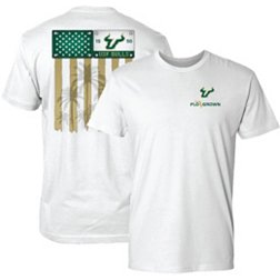FloGrown Men's South Florida Bulls White Vintage Flag T-Shirt