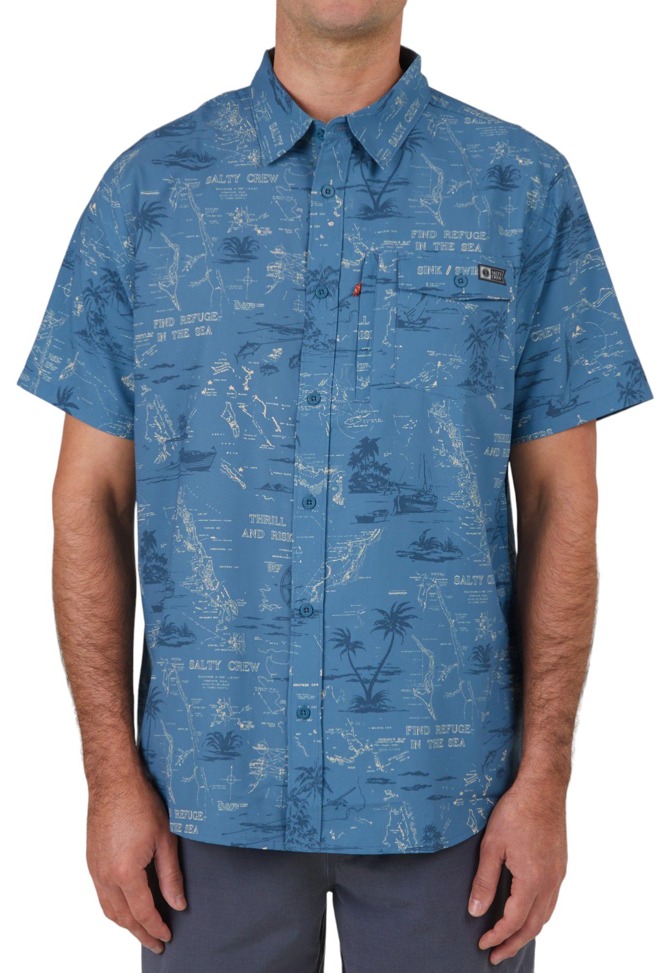 Salty Crew Men's Seafarer Tech Woven T-Shirt