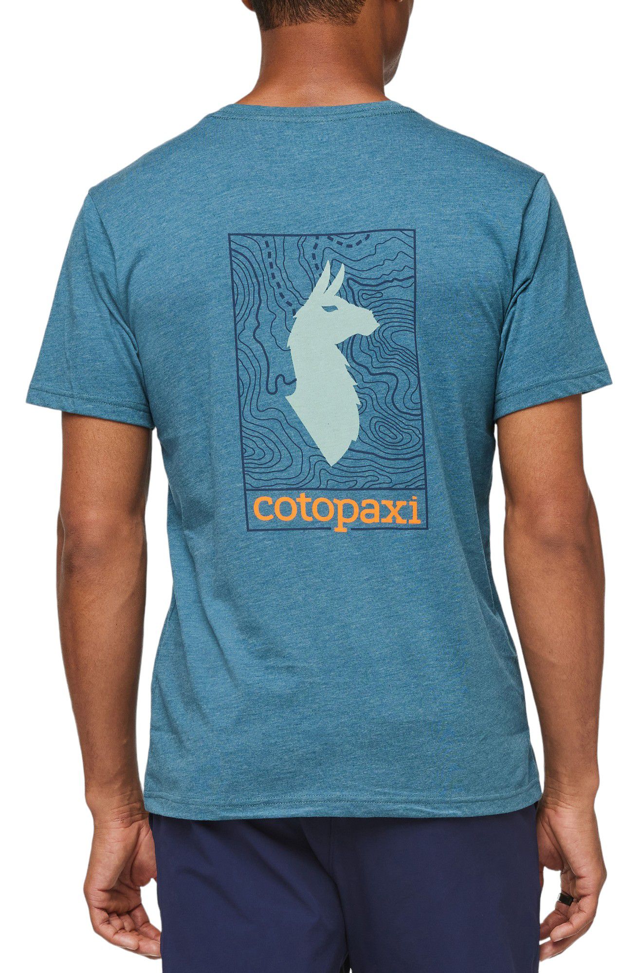 Cotopaxi Men's Llama Map Organic T-Shirt - Blue