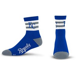 For Bare Feet Youth Kansas City Royals 5 Stripe Logo Crew Socks
