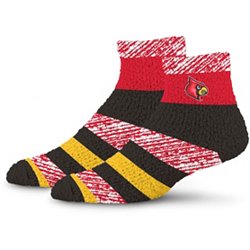 Louisville Cardinals Red & Black Sport Fan Deuce Crew Socks