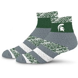 For Bare Feet Michigan State Spartans Stripe Cozy Socks