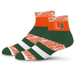 For Bare Feet Miami Hurricanes Stripe Cozy Socks