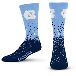 For Bare Feet North Carolina Tar Heels Spray Zone Crew Socks