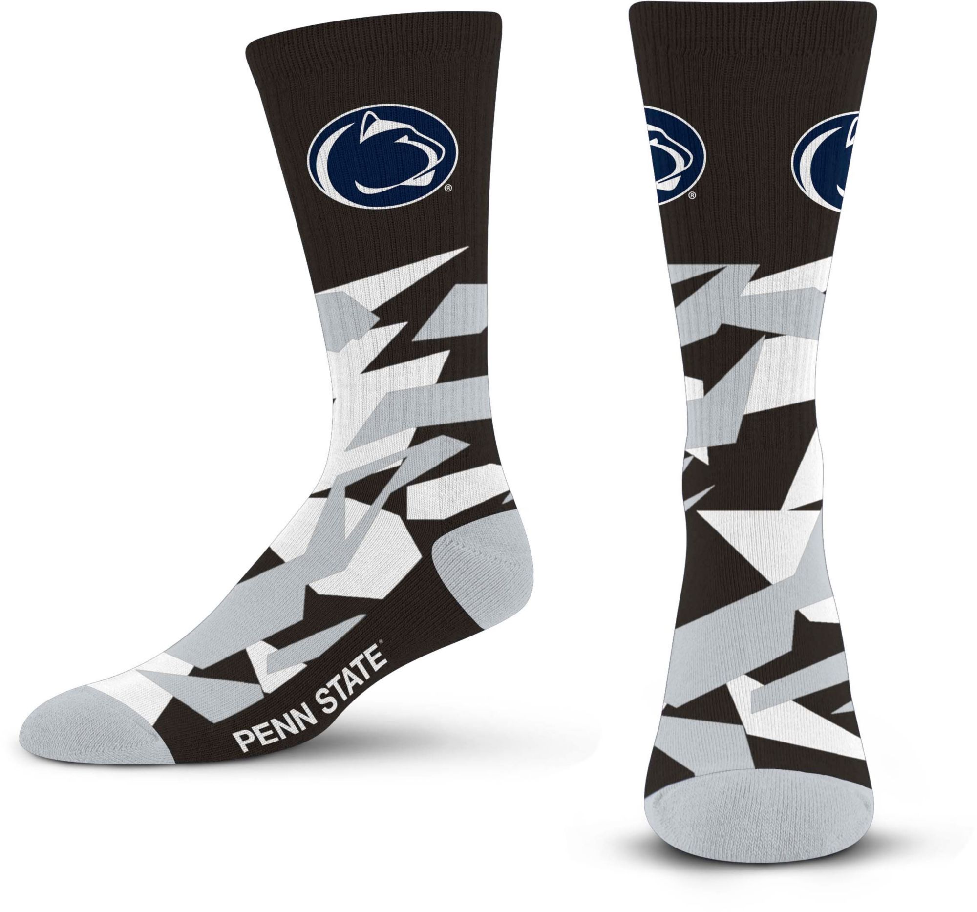 For Bare Feet Penn State Nittany Lions Shattered Camo Crew Socks