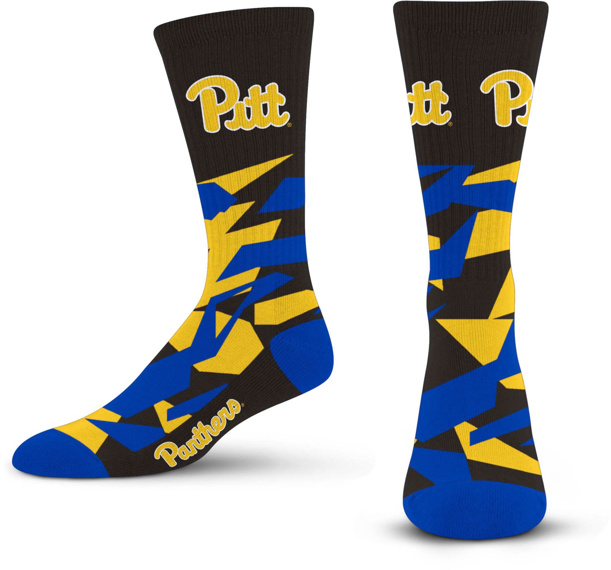 For Bare Feet Pitt Panthers Shattered Camo Crew Socks