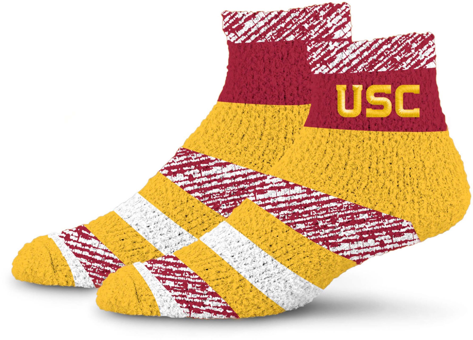 For Bare Feet USC Trojans Stripe Cozy Socks