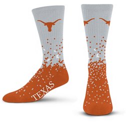 For Bare Feet Texas Longhorns Spray Zone Crew Socks