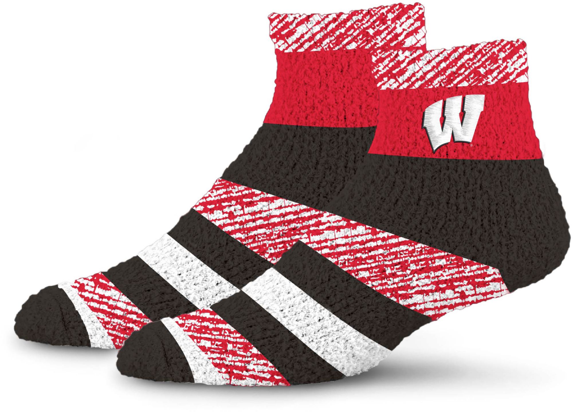 For Bare Feet Wisconsin Badgers Stripe Cozy Socks